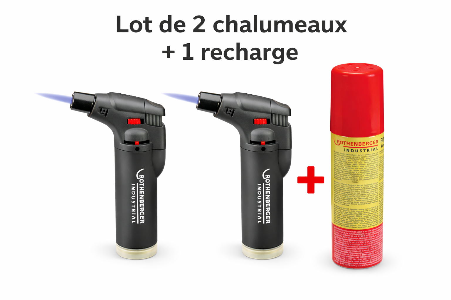 LOT 2 MINIS CHALUMEAUX ET UNE RECHARGE GAZ - Produit outillage professionnel LAM'ECA